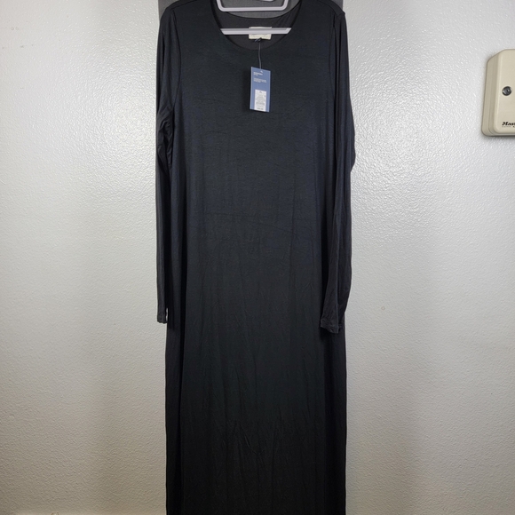 Universal Thread Black Long Sleeve Maxi Dress Women's Size XL - Picture 1 of 5